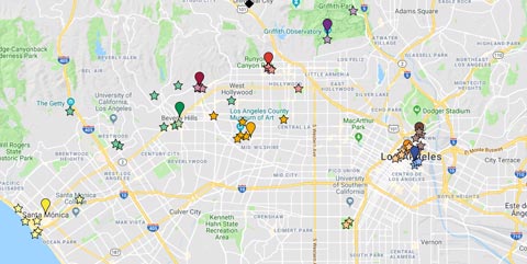 Mapa turístico Los Ángeles